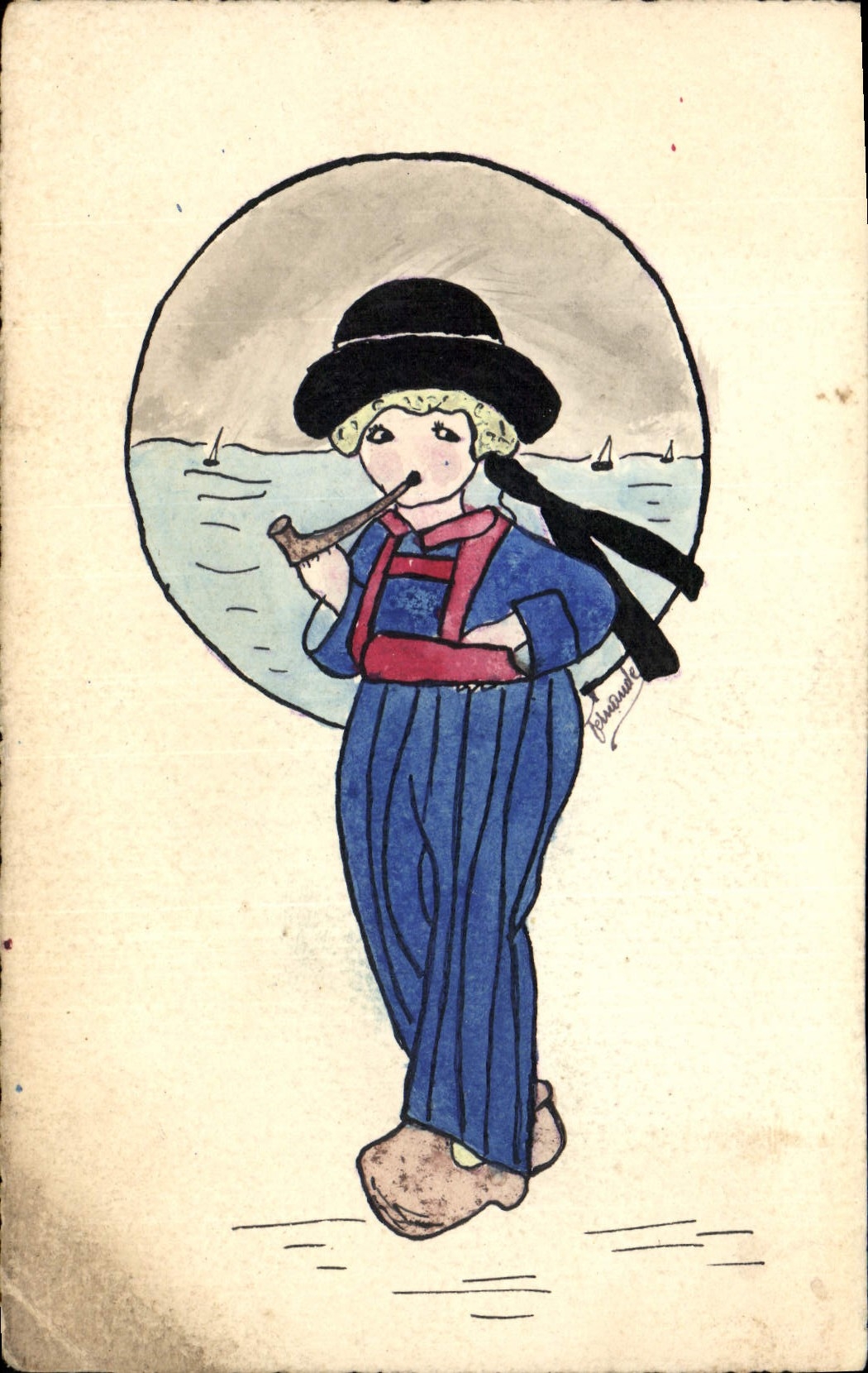 Jeune marin — illustration — F. Baudouin