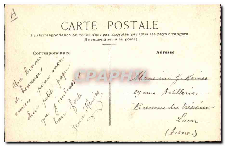 Soldat caricature — 'Y disent tous que l'suis un embusoué !' — éditeur A, n° de série non visible — Rückseite