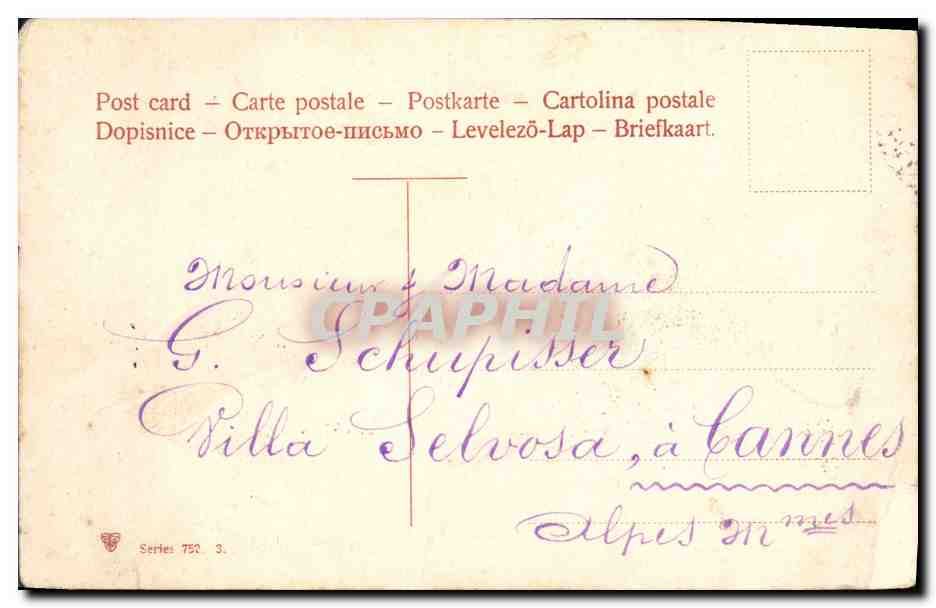 CPA Fantaisie (dessin a la main) Pont  — Rückseite