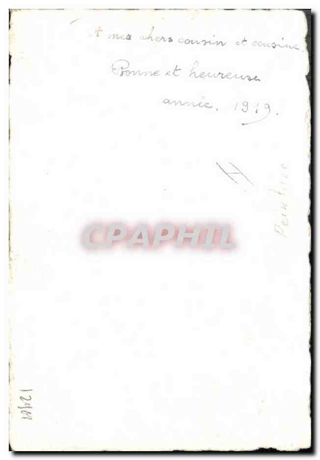 Cerises — peinture à l'aquarelle — H. Diemberg, 1919 — Verso