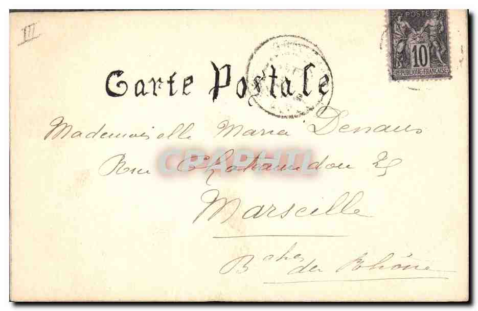 Villa Chauret - Grenoble - Alpes — carte postale décorée de motifs floraux colorés — Rückseite