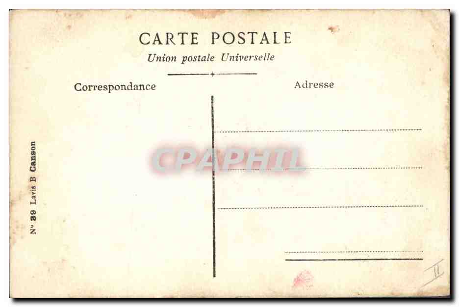 CPA Fantaisie (dessin a la main) Paysage  — Rückseite