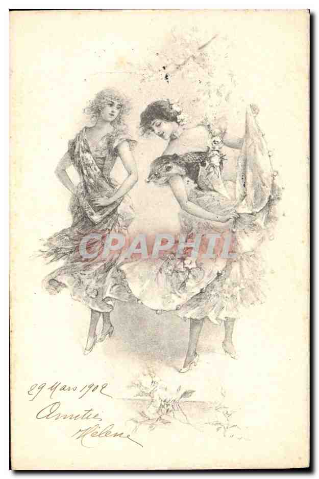 Deux danseuses — illustration — éditeur non identifié, n° de série non visible
