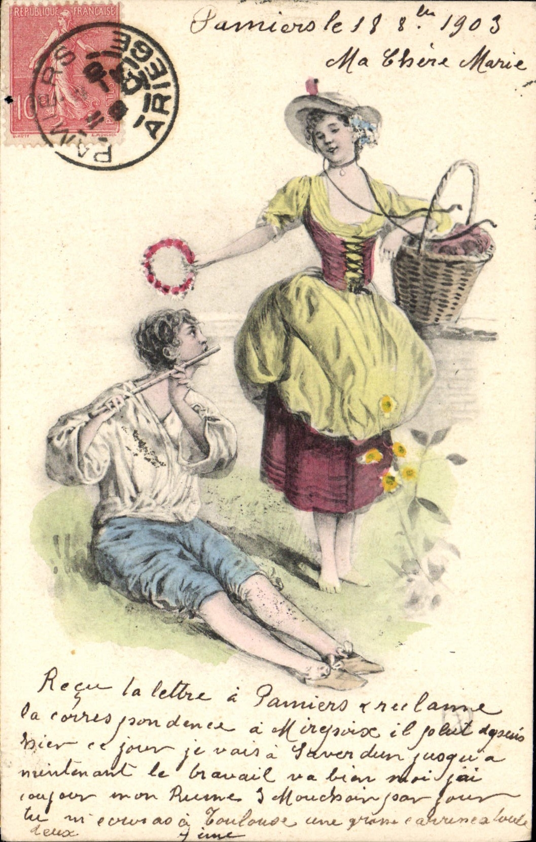 CPA Fantaisie Femme