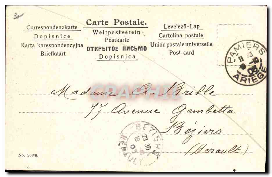 CPA Fantaisie Femme — Rückseite