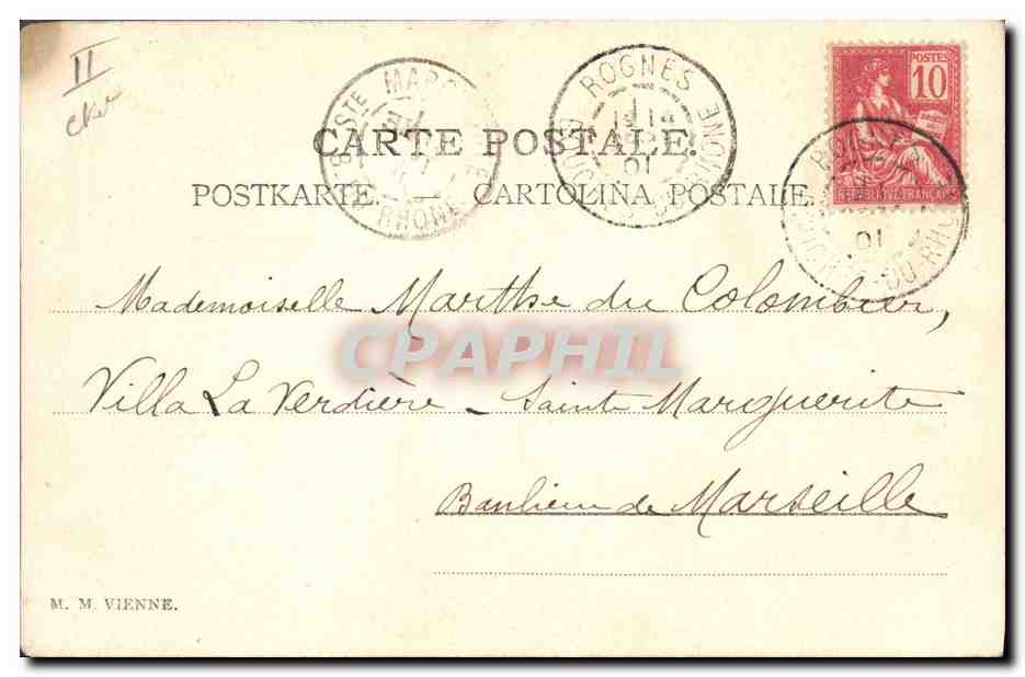 Rognes — Poème d'automne — éditeur M. M. Vienne — Rückseite