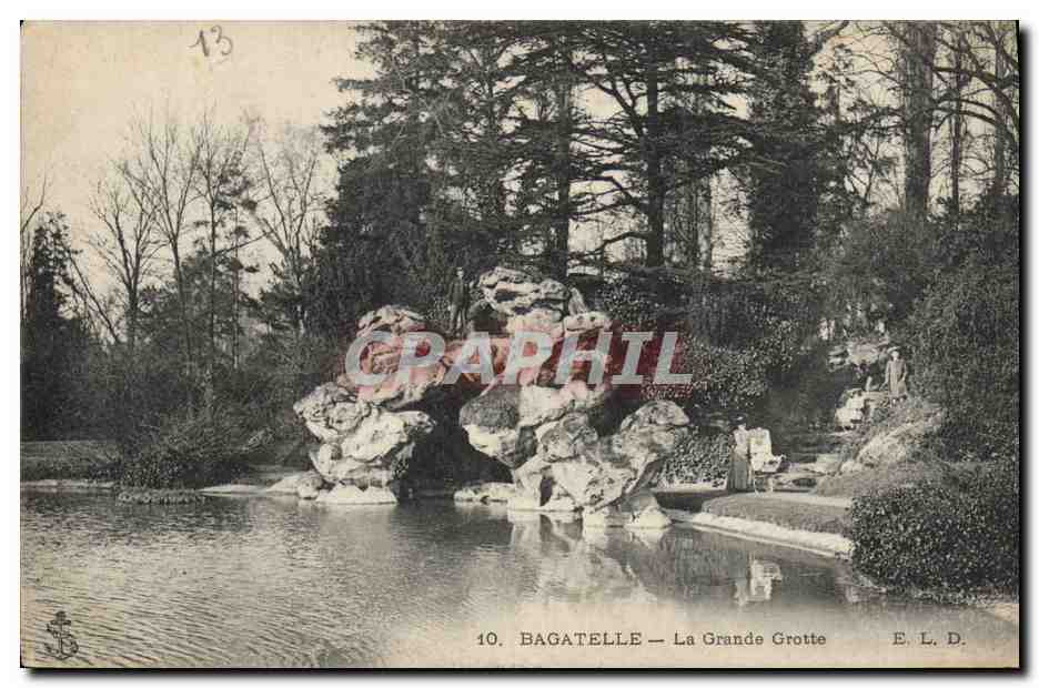 CPA Grotte Grottes Paris Bagatelle La grande grotte