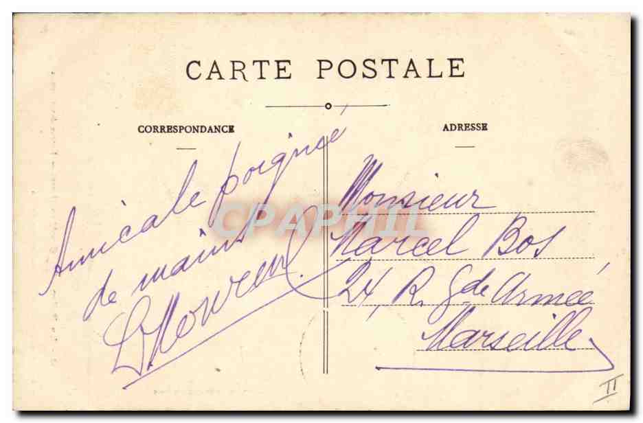 La Balme-les-Grottes (Isère) — Entrée des Grottes — H. Bonhomme, nouveau Concessionnaire des Grottes — Rückseite