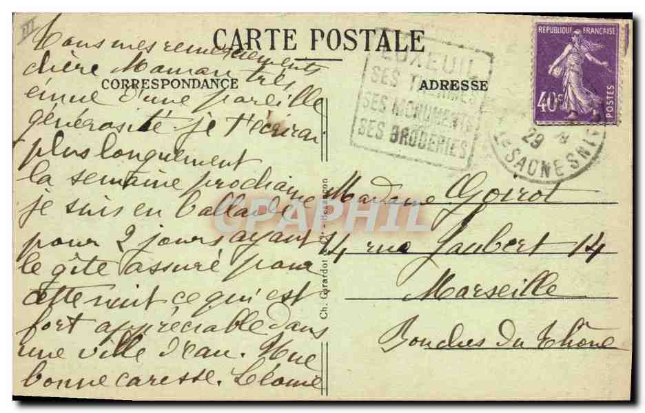 CPA Orgue Luxeuil les Bains Les orgues — Verso