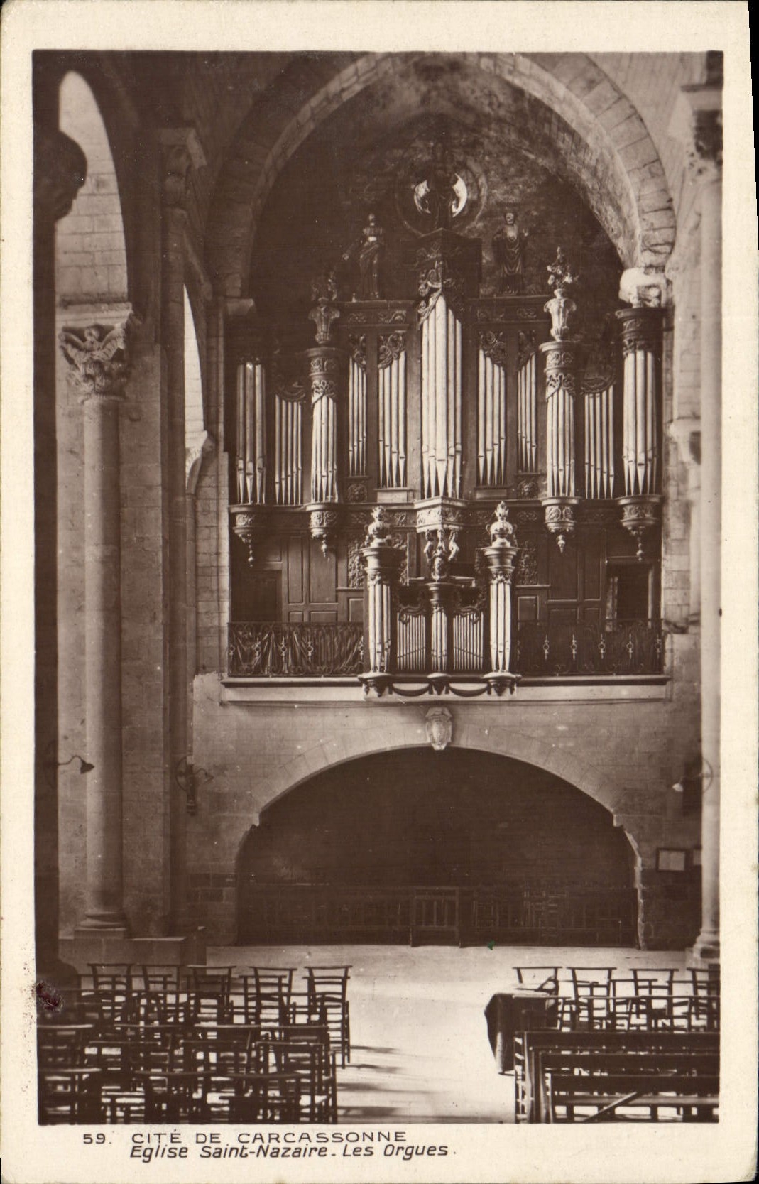 CPA Orgue Eglise de Carcassonne Eglise Saint Nazaire Les orgues