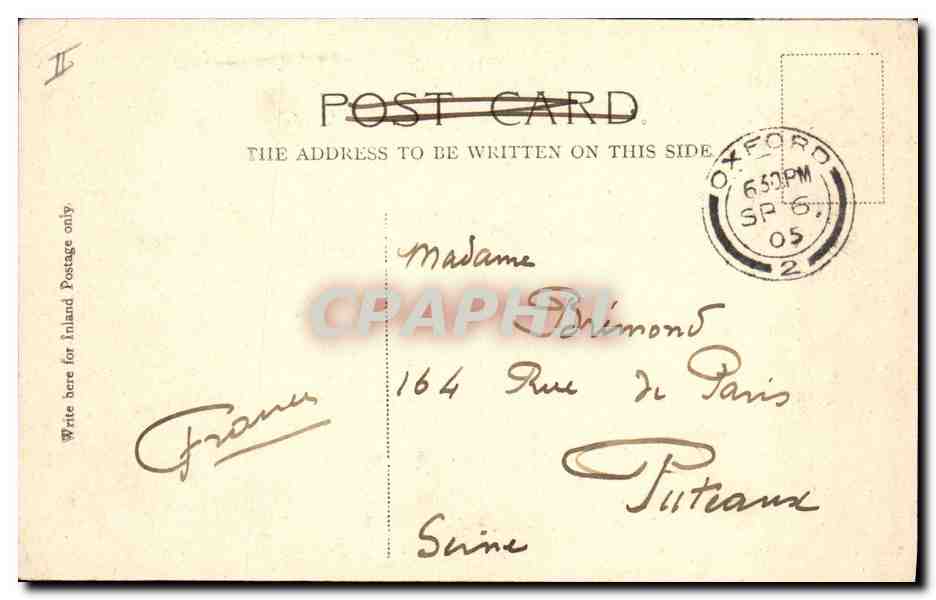 CPA Orgue The choir and Nave oxford cathedral — Rückseite