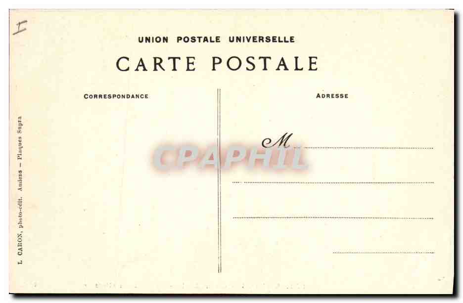 CPA Orgue Amiens Cathedrale Stalles du choeur — Rückseite
