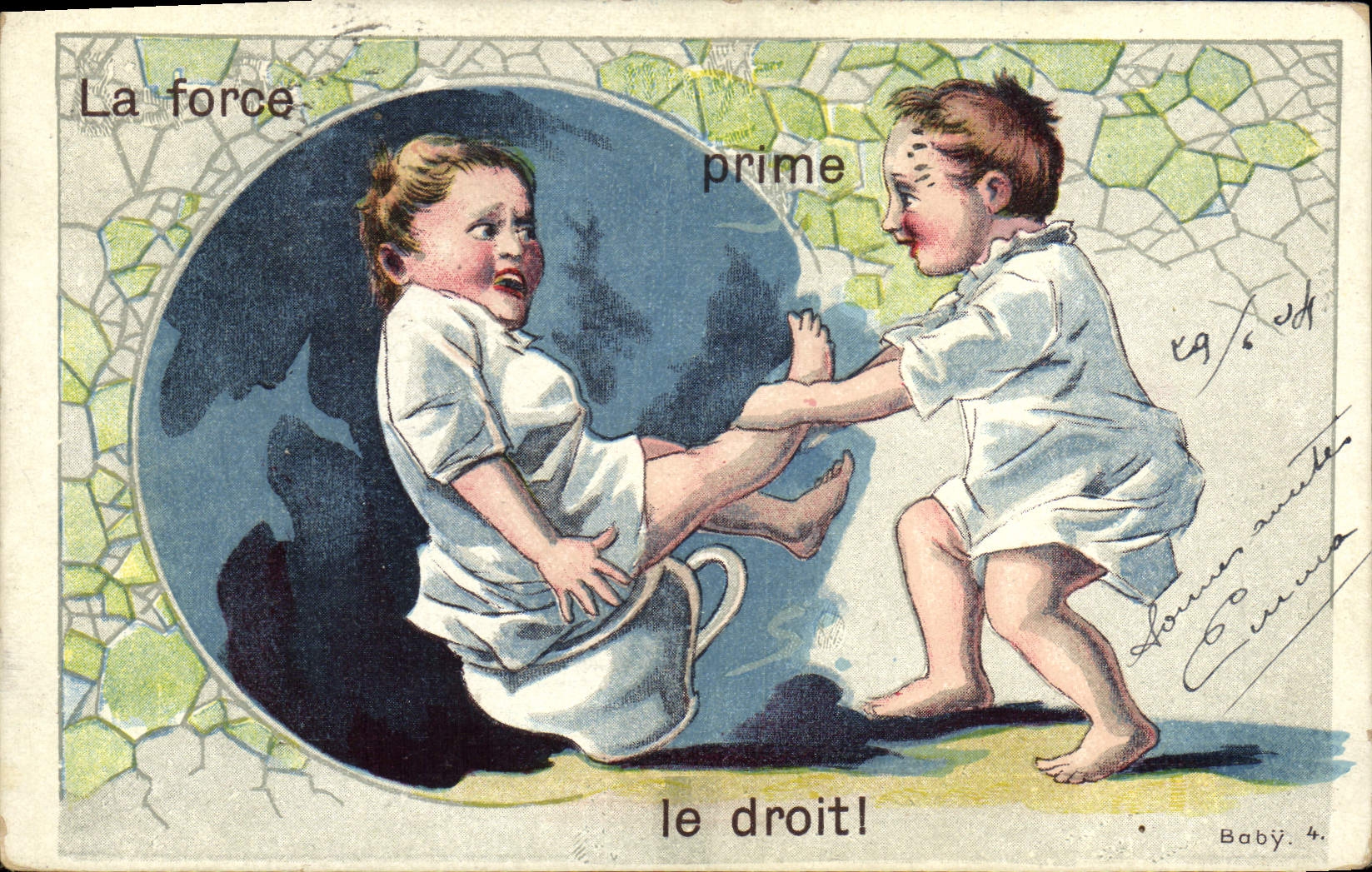 La force et le droit — illustration de deux enfants — éditeur Baby 4