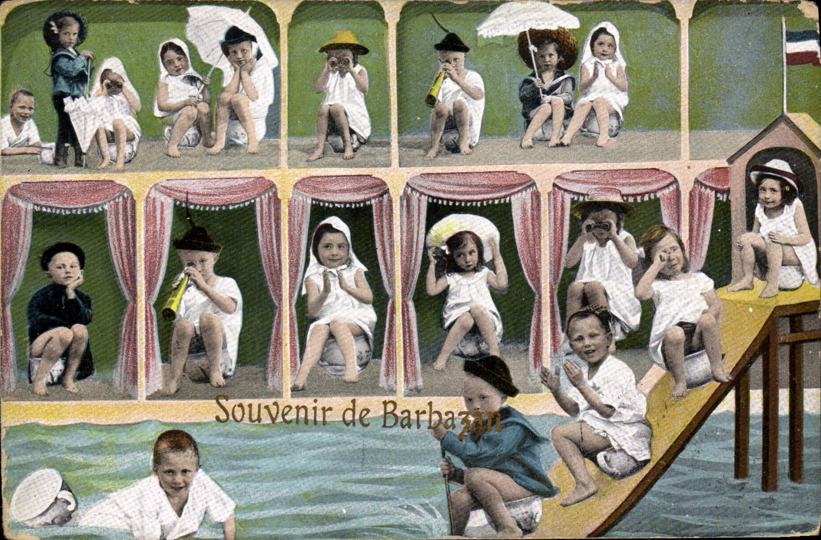 CPA Fantaisie Enfants Enfant Bebe Souvenir de Barbazan