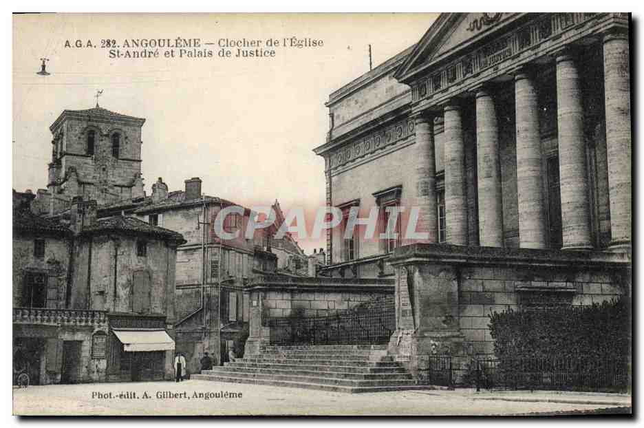 CPA Palais de justice Clocher de l'eglise St Andre 