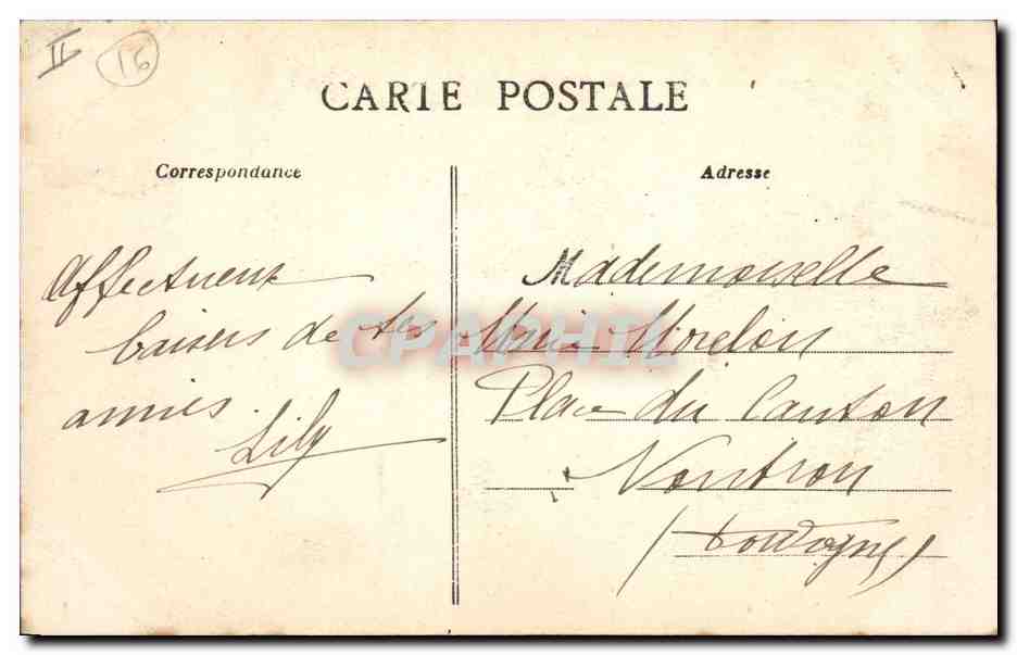 CPA Palais de justice Angouleme  — Verso