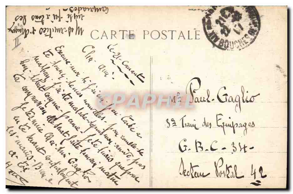 CPA Palais de justice Aix en Provence  — Verso