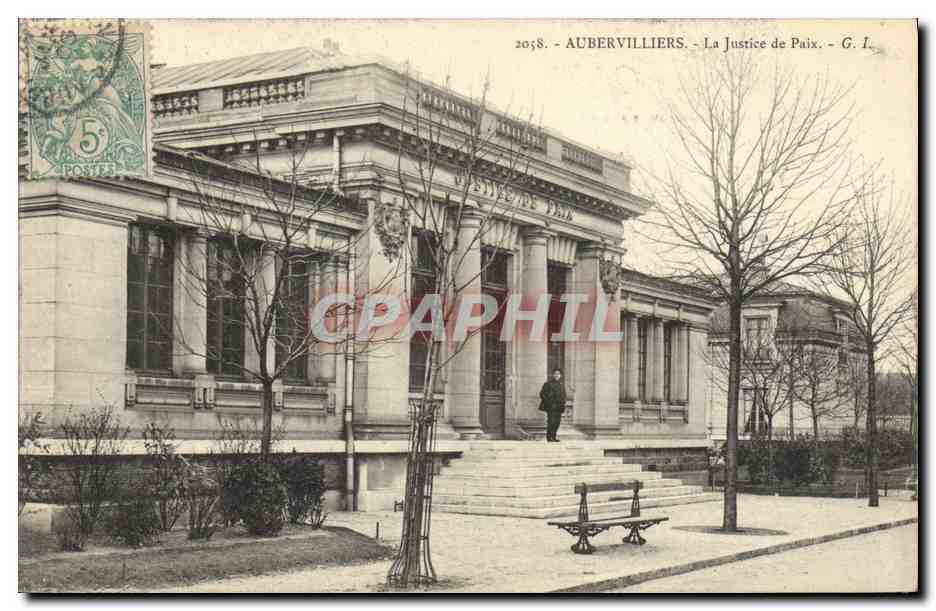 CPA Palais de justice Aubervilliers La Justice de Paix 