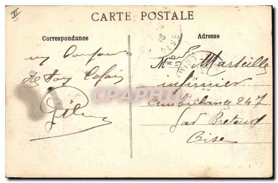 CPA Palais de justice Angers  — Verso