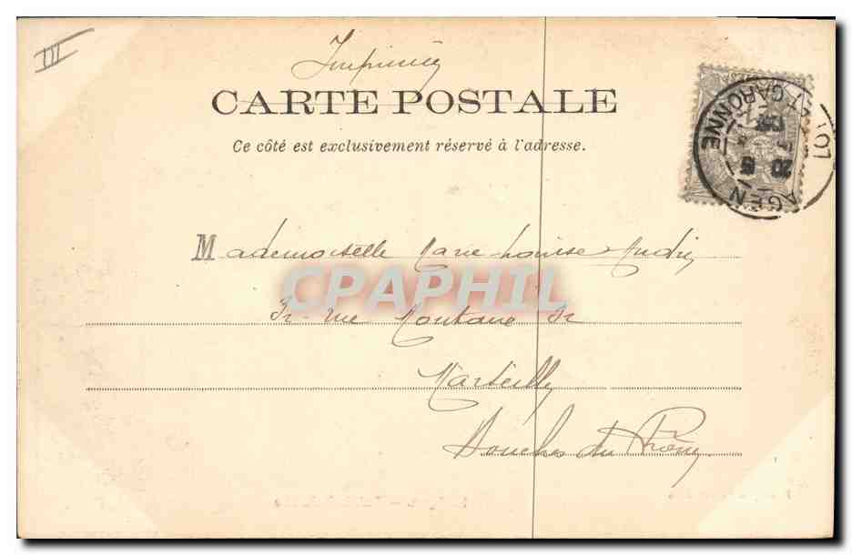 CPA Palais de justice Agen  — Verso