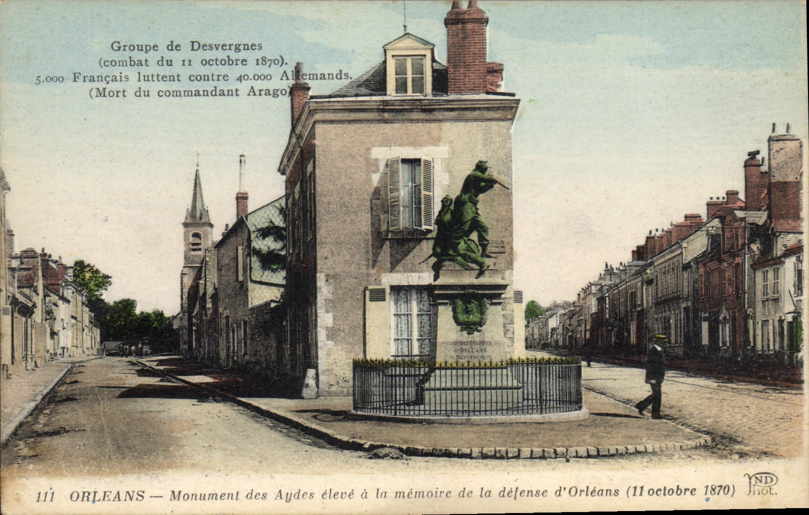 Orléans — Monument des Aydes élevé à la mémoire de la défense d'Orléans (11 octobre 1870) — ND Jhot.
