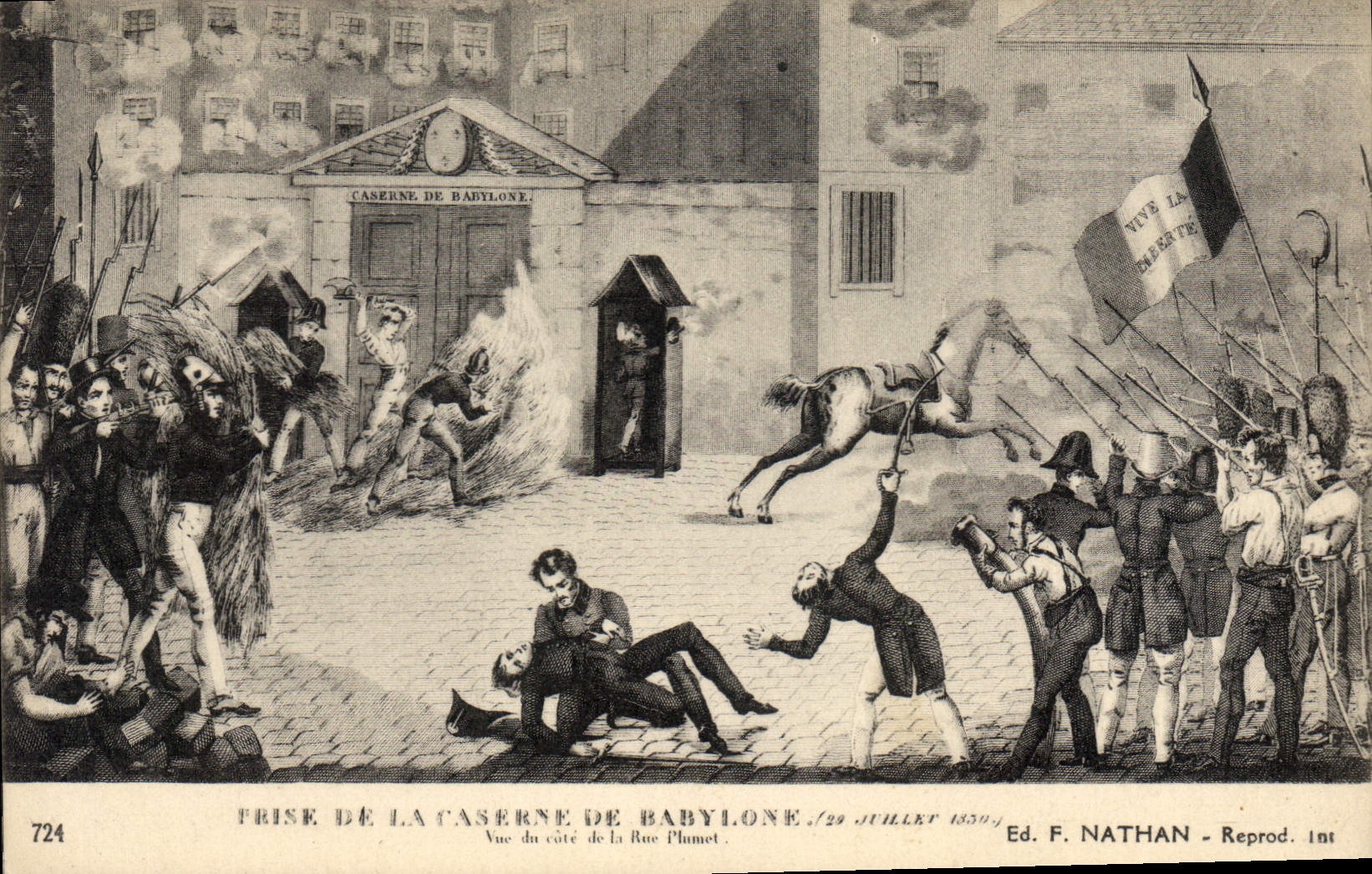 CPA Militaria Guerre de 1870 Prise de la caserne de Babylone 