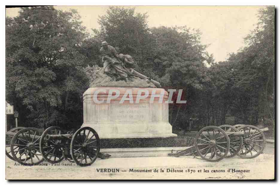 Verdun — Monument de la Défense 1870 et les canons d'Honneur — Paul Garot