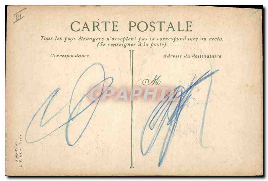 CPA Bateau de Guerre L'Amiral Aube — Verso