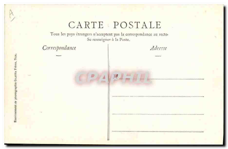 Amiral Baudin — cuirassé d'escadre — Édition Giletta, phot., Nice. — Verso