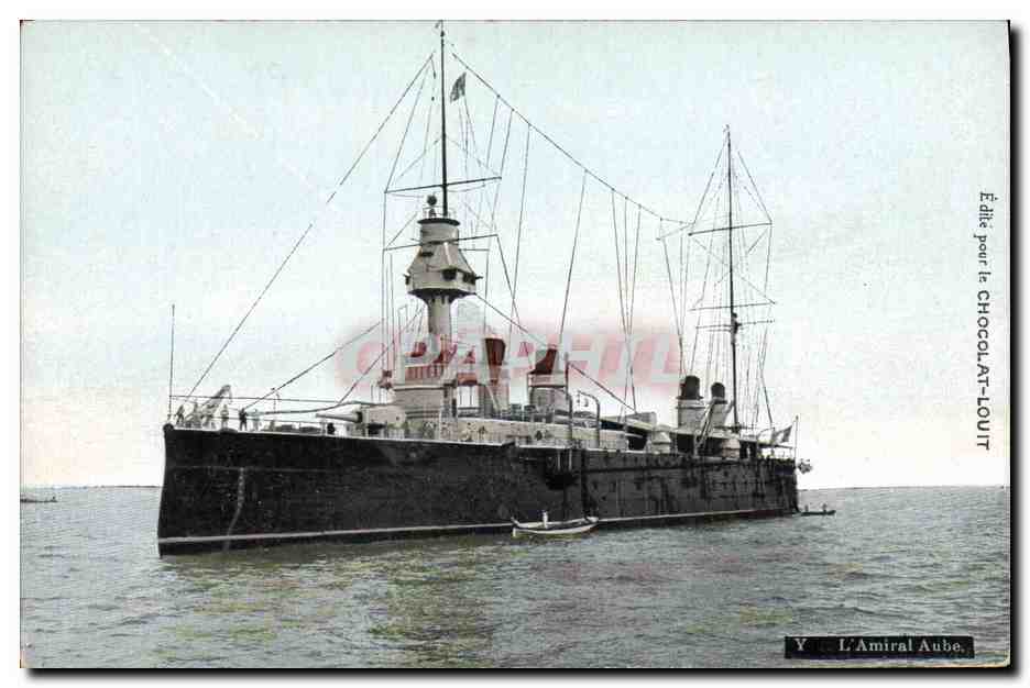 CPA Bateau de Guerre L'Amiral Aube