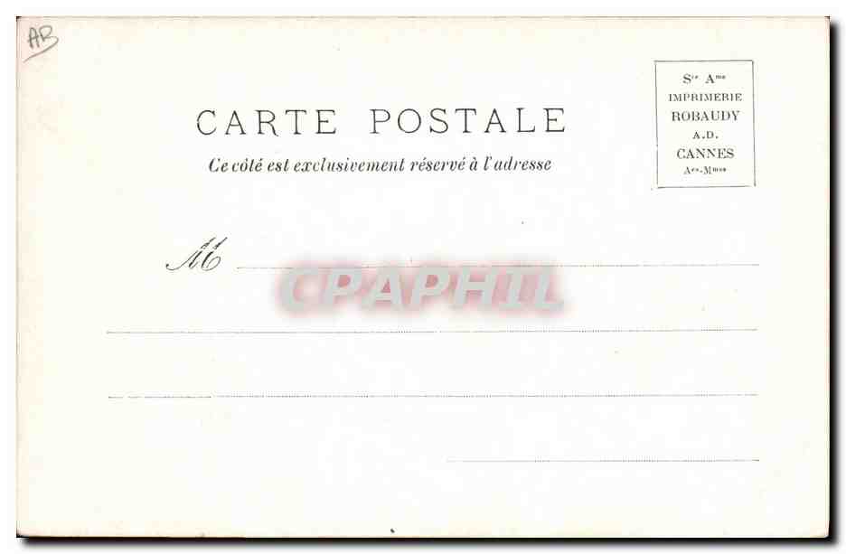 CPA Bateau de Guerre Le croiseur Le d'Assas — Verso