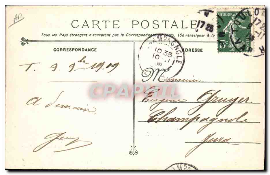 CPA Bateau de Guerre Lancement d'une torpille a bord de l'Algesiras — Verso
