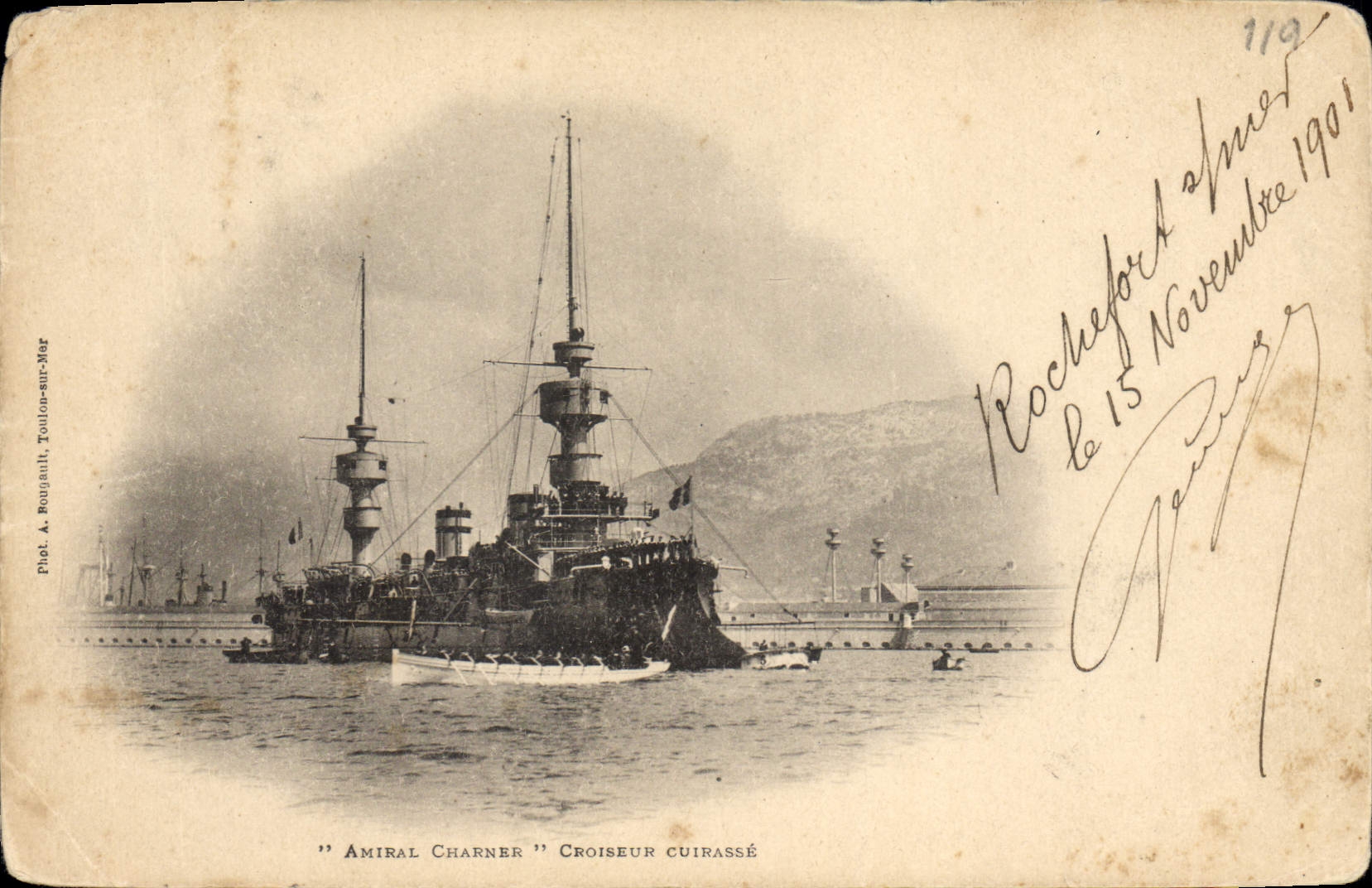 CPA Bateau de Guerre Amiral Charner Croiseur Cuirasse