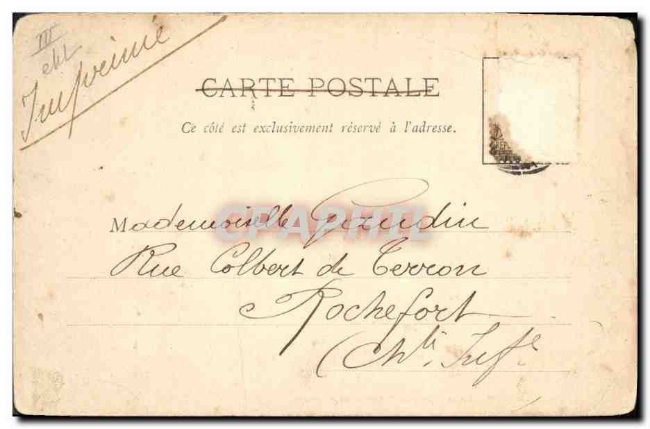 CPA Bateau de Guerre Amiral Charner Croiseur Cuirasse — Verso