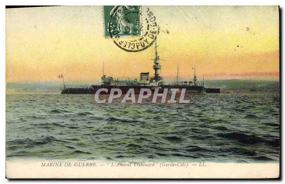 CPA Bateau de Guerre L'Amiral Trehouard Garde Cote