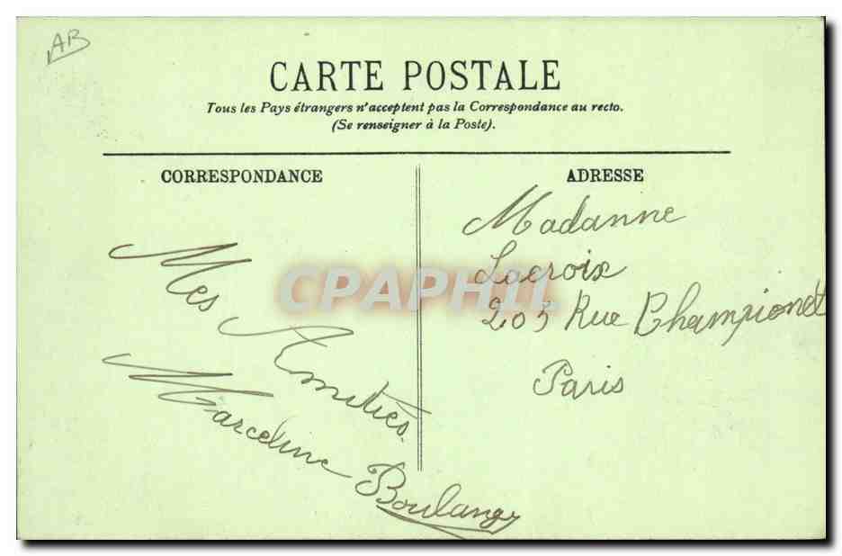 CPA Bateau de Guerre Le Treport Le torpilleur Alarme au bassin — Verso