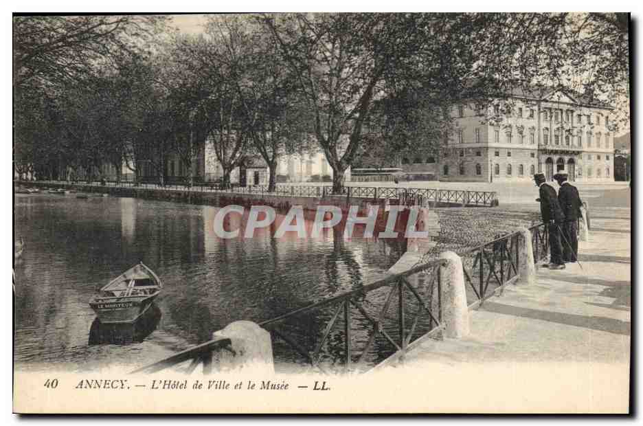 CPA Prefecture Annecy L'hotel de ville et le musee
