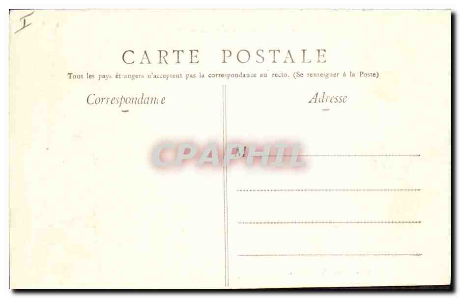 CPA Prefecture Angers — Verso