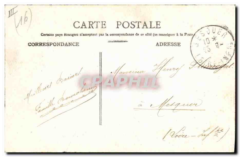 Angoulême — Portrait d'enfant et vue du théâtre — N.G. Dépôté — Verso