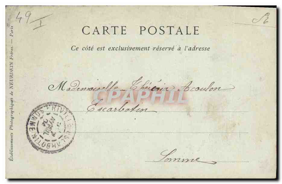 CPA Prefecture Arcades romanes Angers — Rückseite
