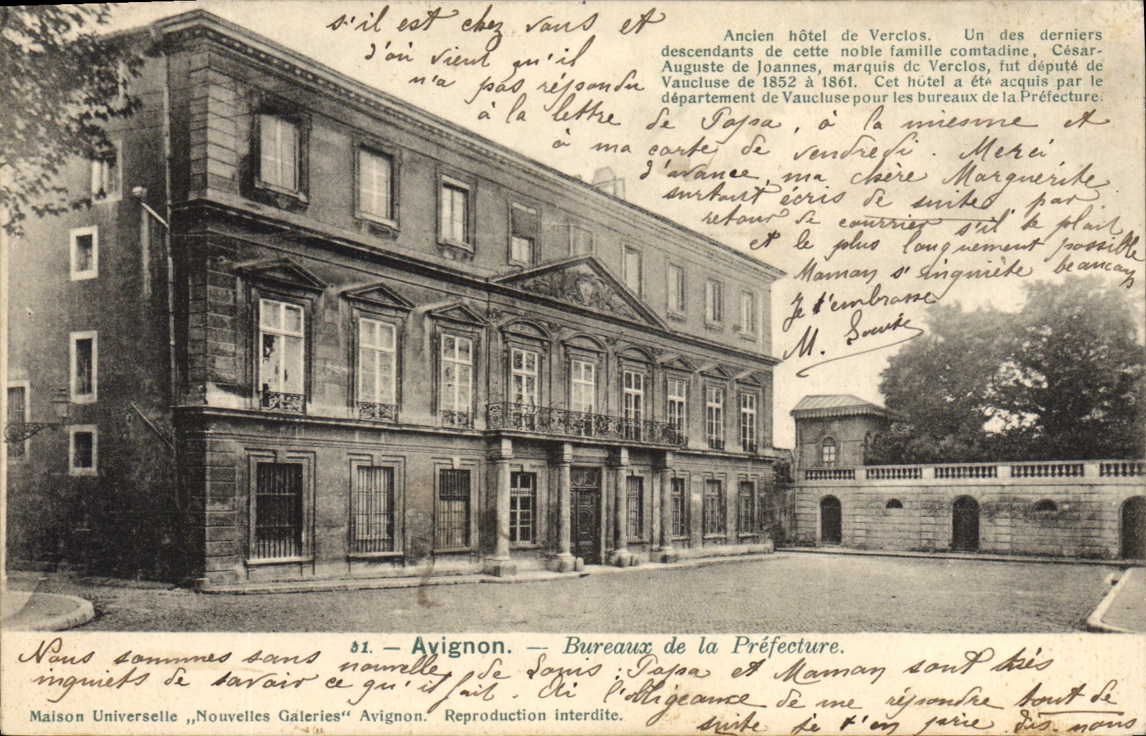 Avignon — Bureaux de la Préfecture — Maison Universelle « Nouvelles Galeries »