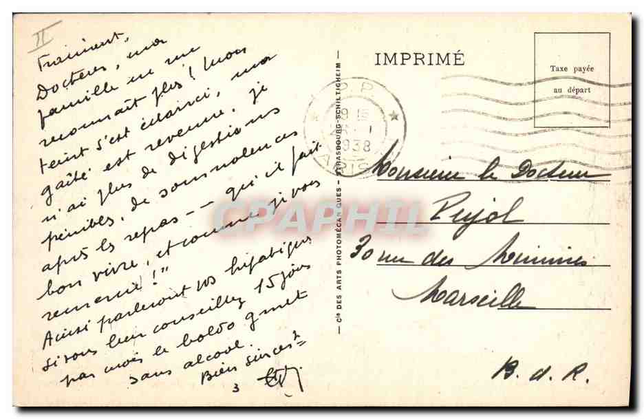 CPA Folklore Jeunes filles de Guilvinec — Verso