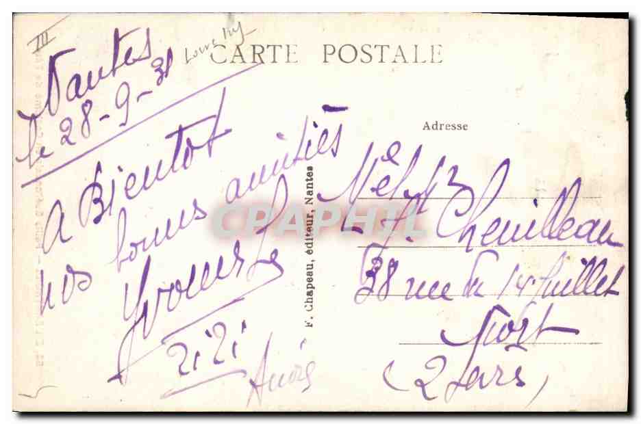 CPA Folklore Enfants Bretagne Petits Guerandais en costume de fete — Verso
