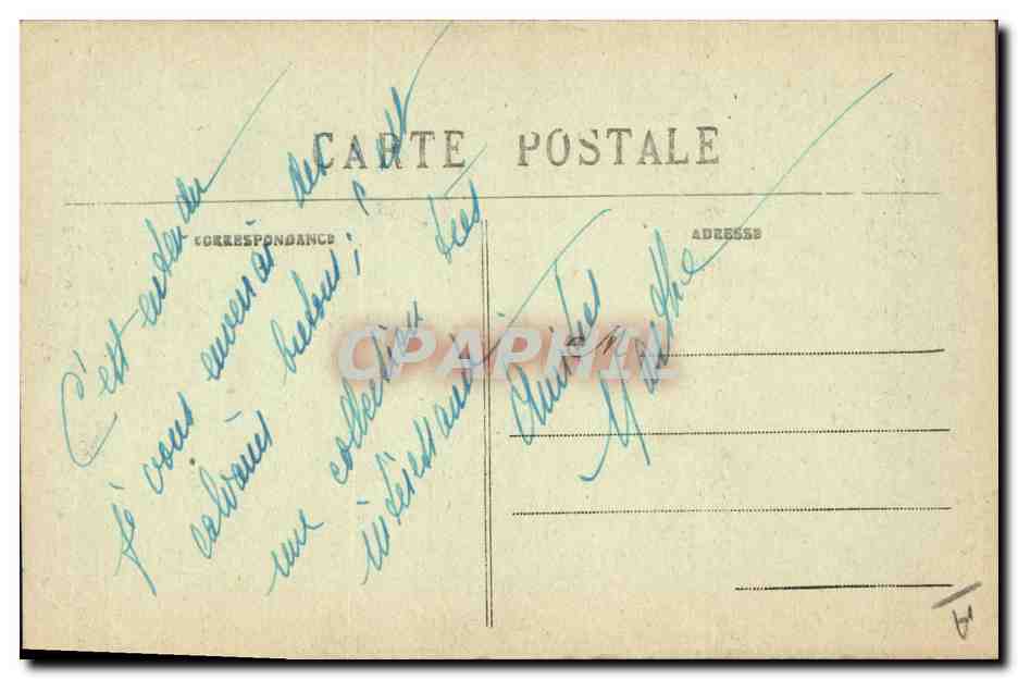 CPA Folklore Fillette des environs de Quimper — Verso