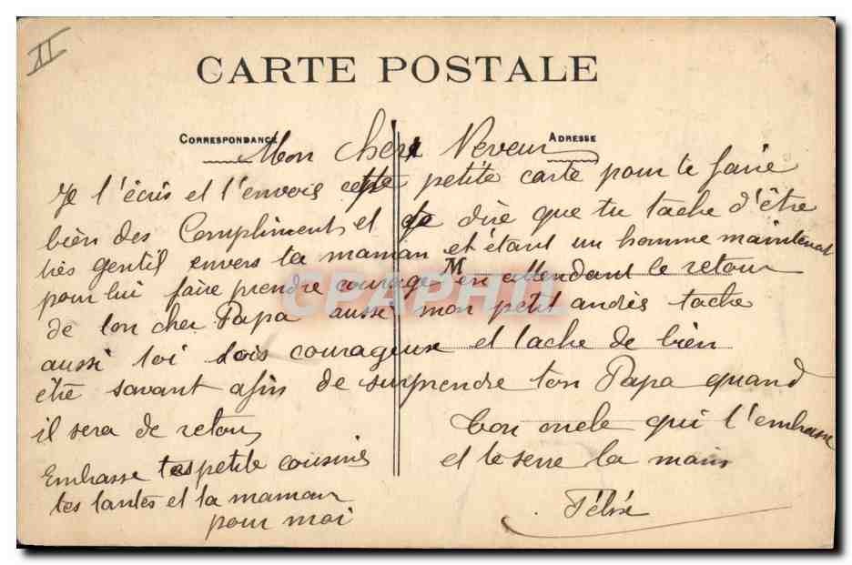 CPA Folklore Enfants Bretagne — Verso