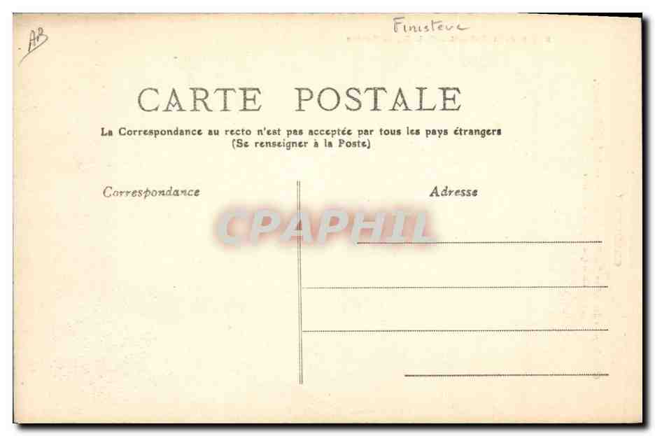 CPA Folklore Concarneau Enfants — Verso