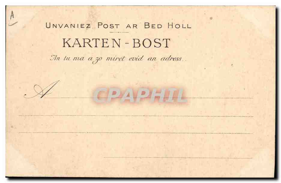 CPA Folklore Maries de Fouesnant Mariage — Verso