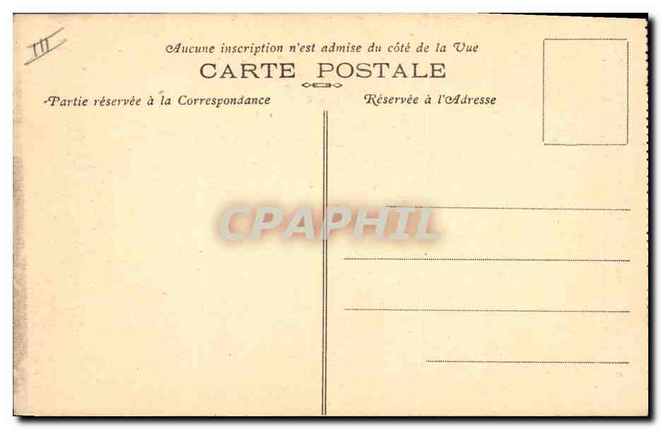 CPA Folklore Costume region Nord de Chateaulin Quimers Argol Dinhault Le Faou  — Verso