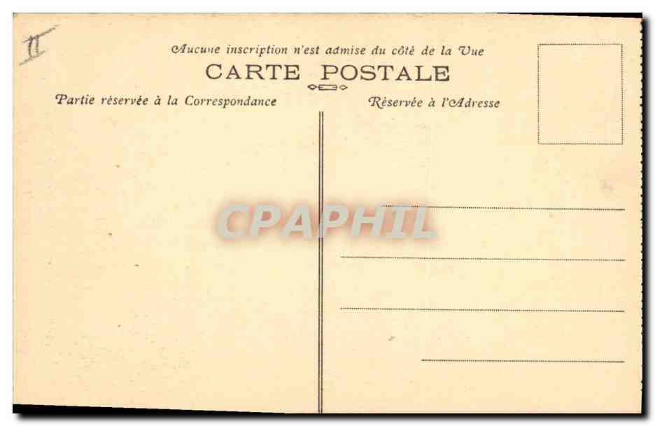 CPA Folklore Jeune fille des environs de Vannes — Verso