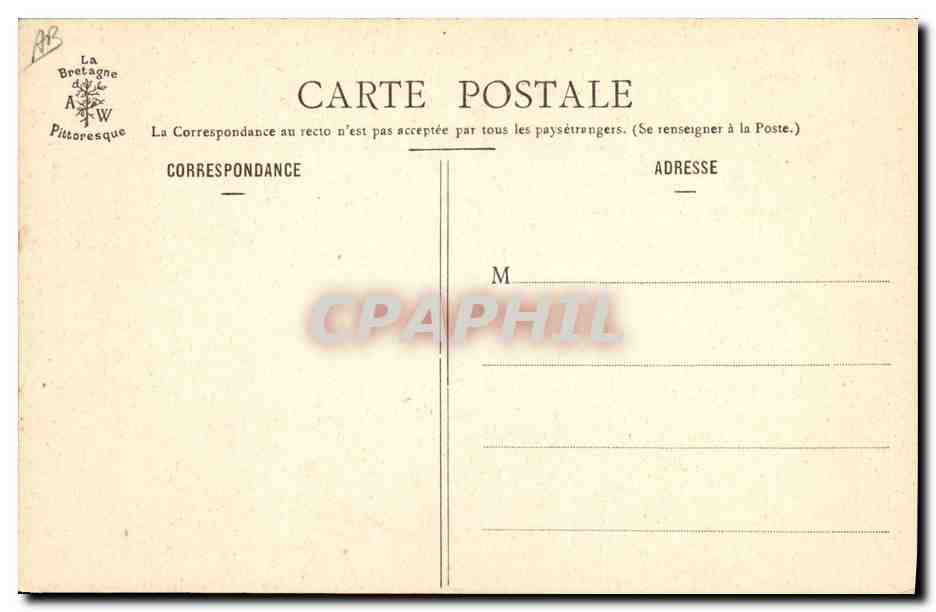 CPA Folklore Morlaisienne Costume de deuil — Verso